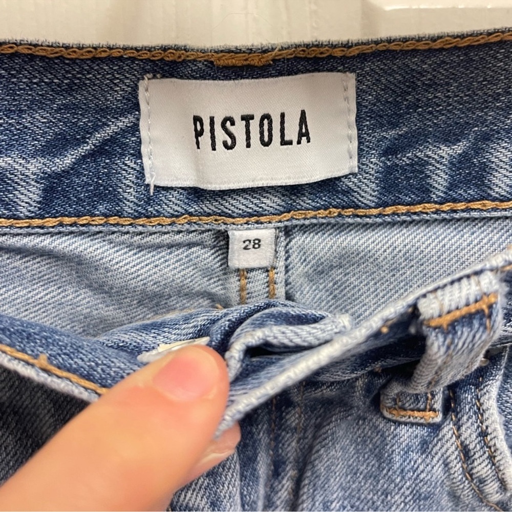 Pistola Distressed Denim Shorts. Sz 28 - Picture 5 of 10